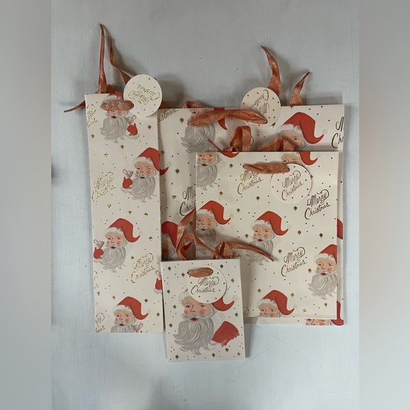 Rifle Paper Co. HOLIDAY Gift Bag Bundle Of 8 : Santa & Peace & Joy Designs - Picture 2 of 7